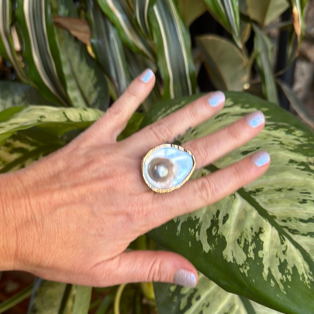 Blister Pearl Ring