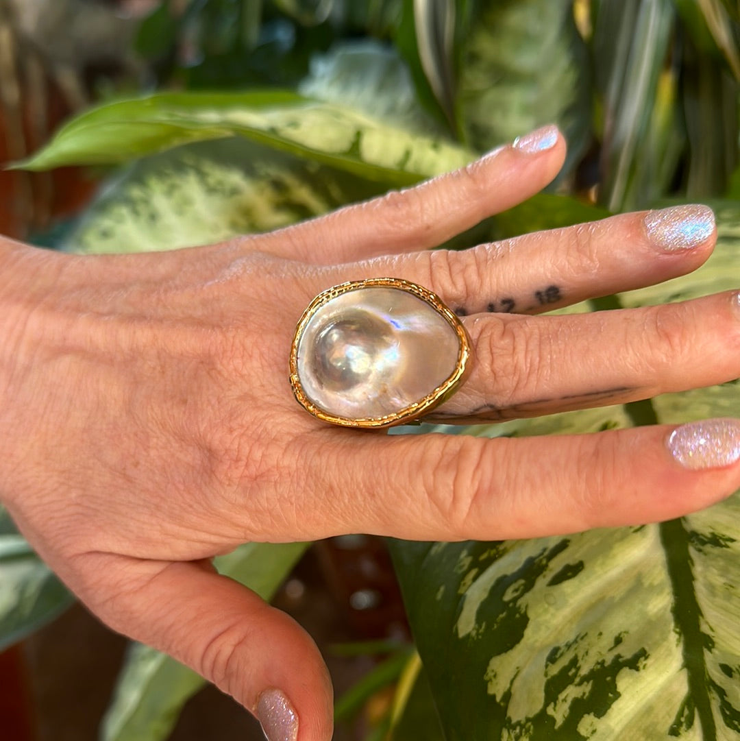 Blister Pearl Ring