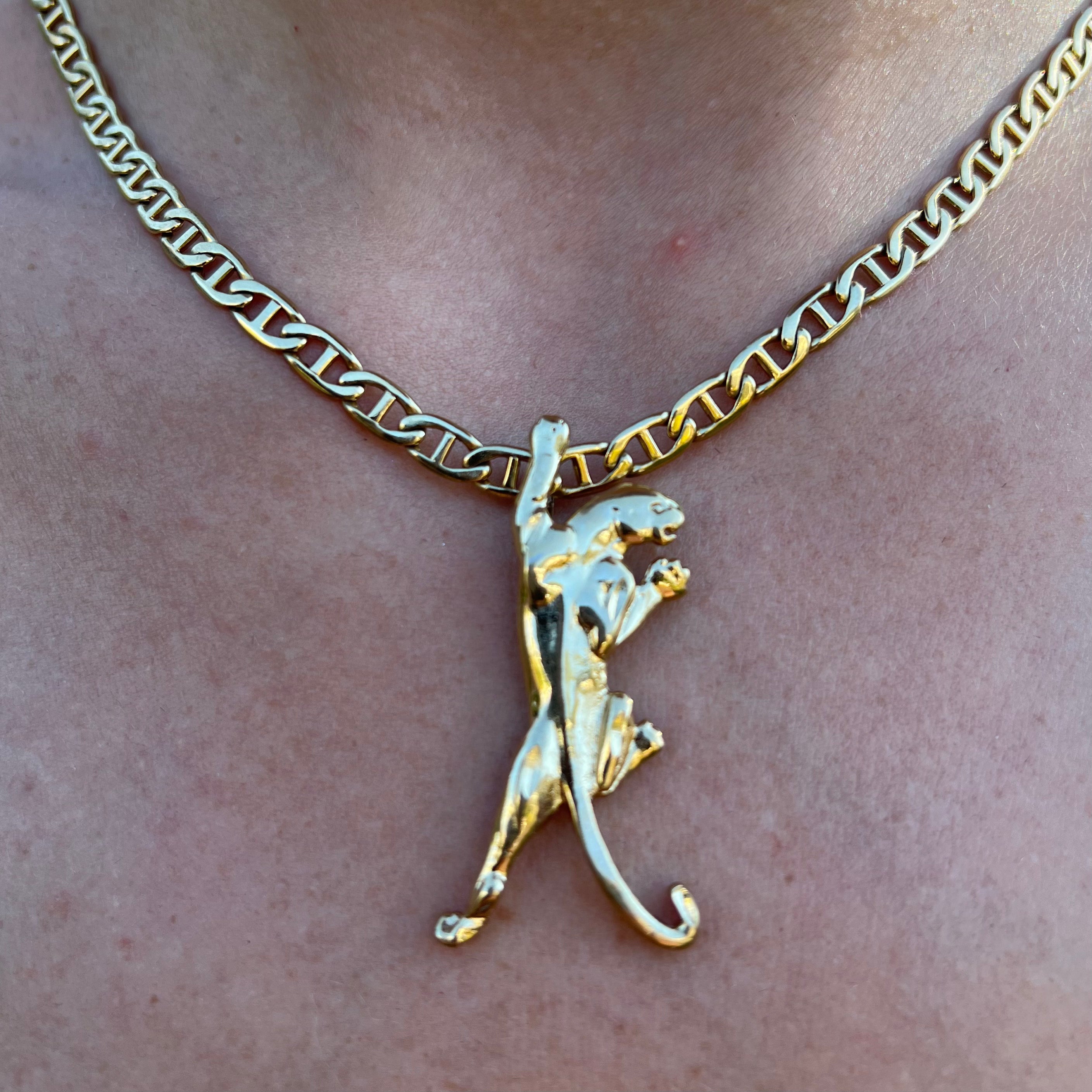 Supreme 14k Panther Gold Pendant