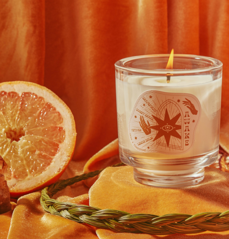 Citrus Retro Glass Candle