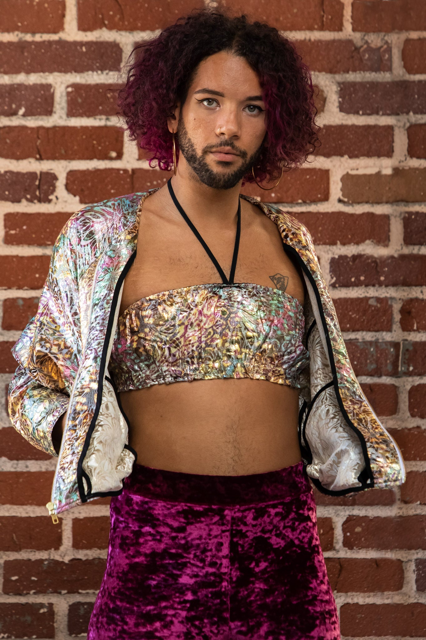 Shimmer Brocade Bandeau