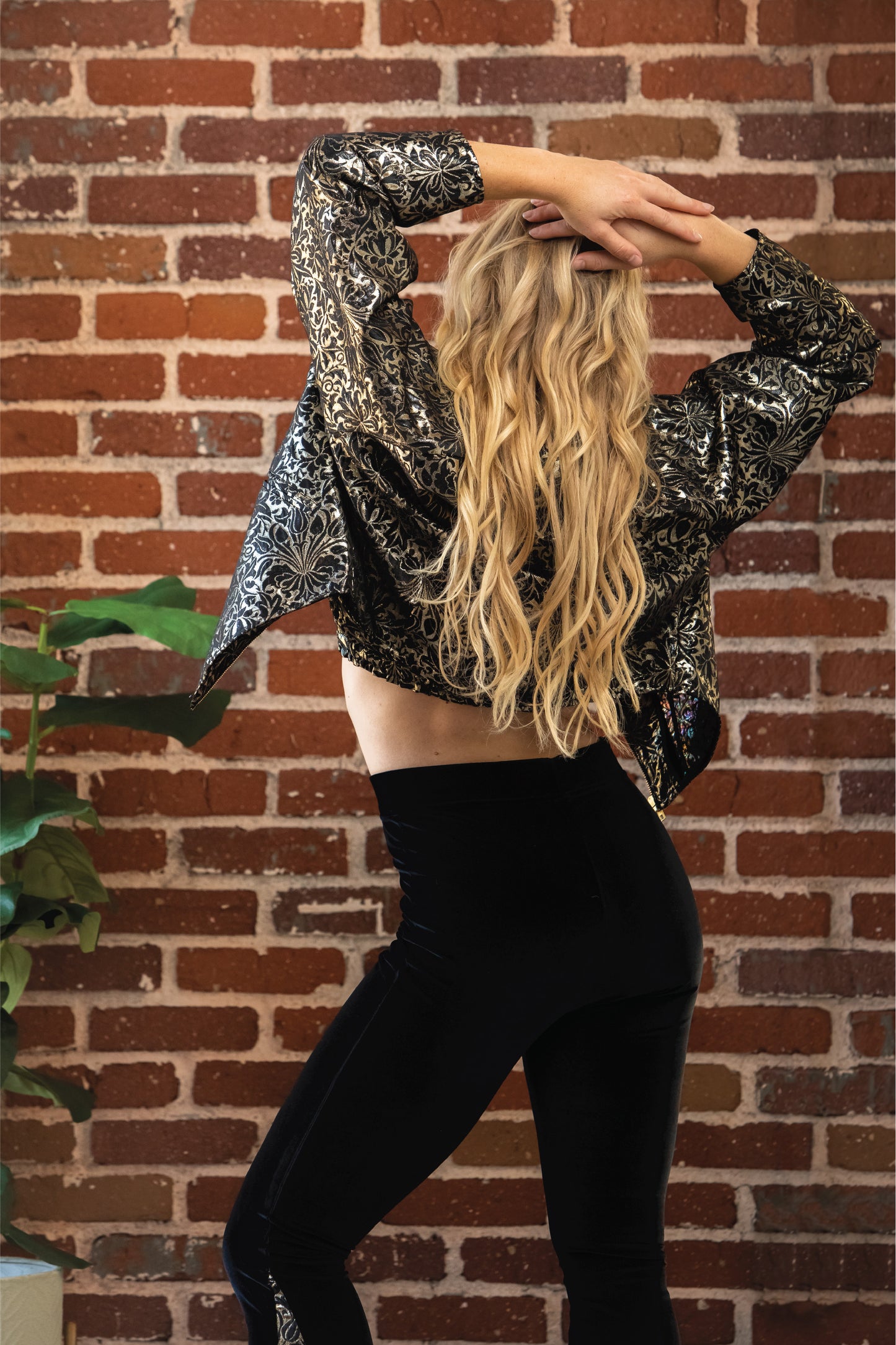 Black & Gold Metallic Jacket