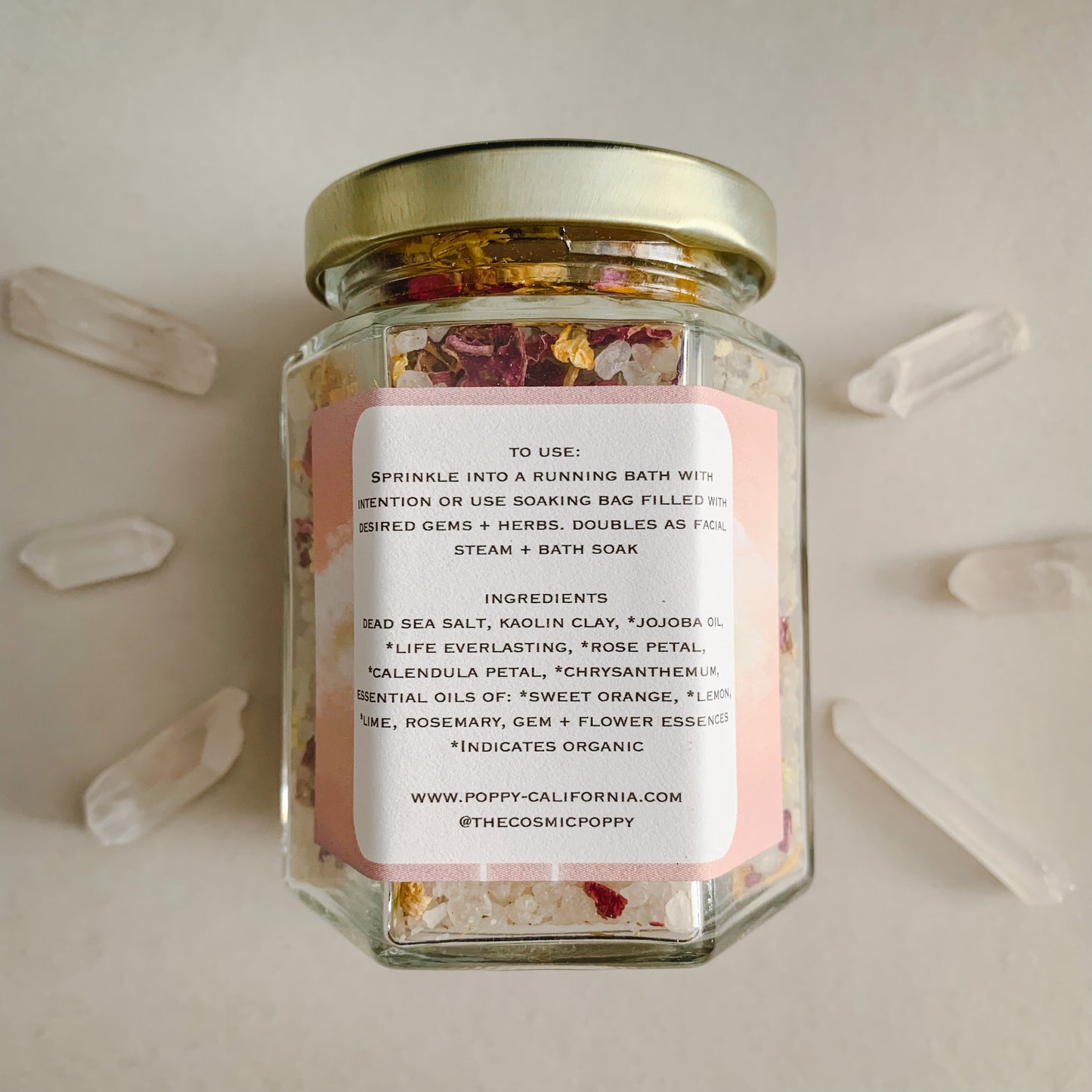 Uplifting Flower Bath Salt Jar