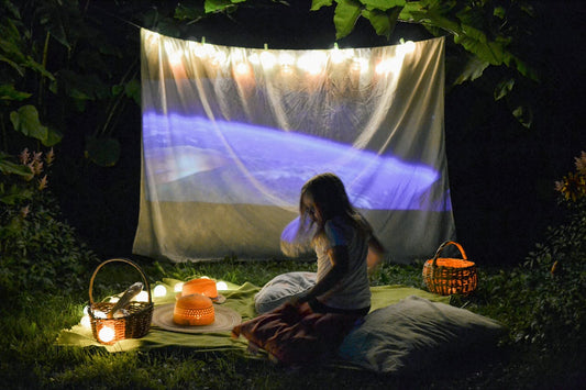 backyard movie setup