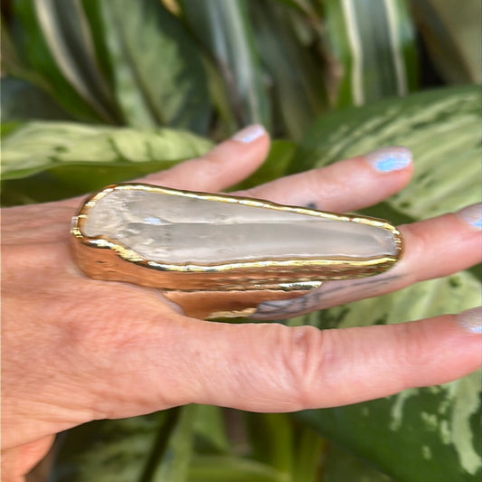 Lemurian Quartz Ring #54