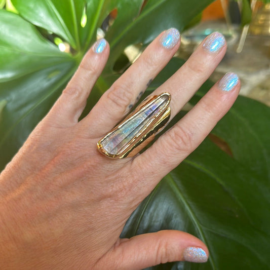 Angel Aura Lemurian Quartz Ring #4