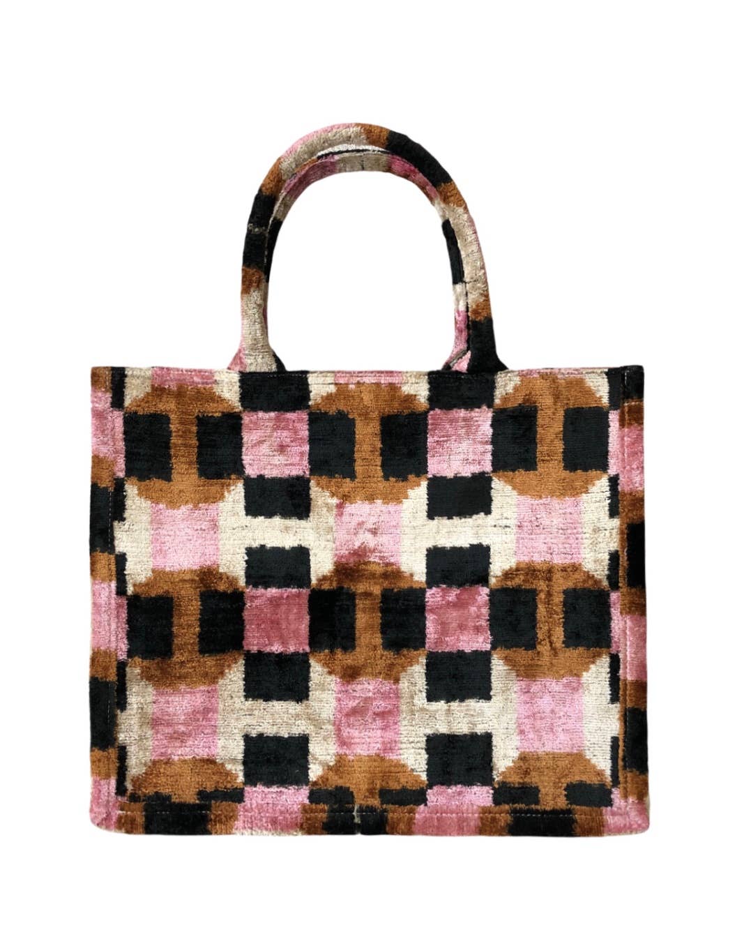 Silk Velvet Ikat Large Tote Bag