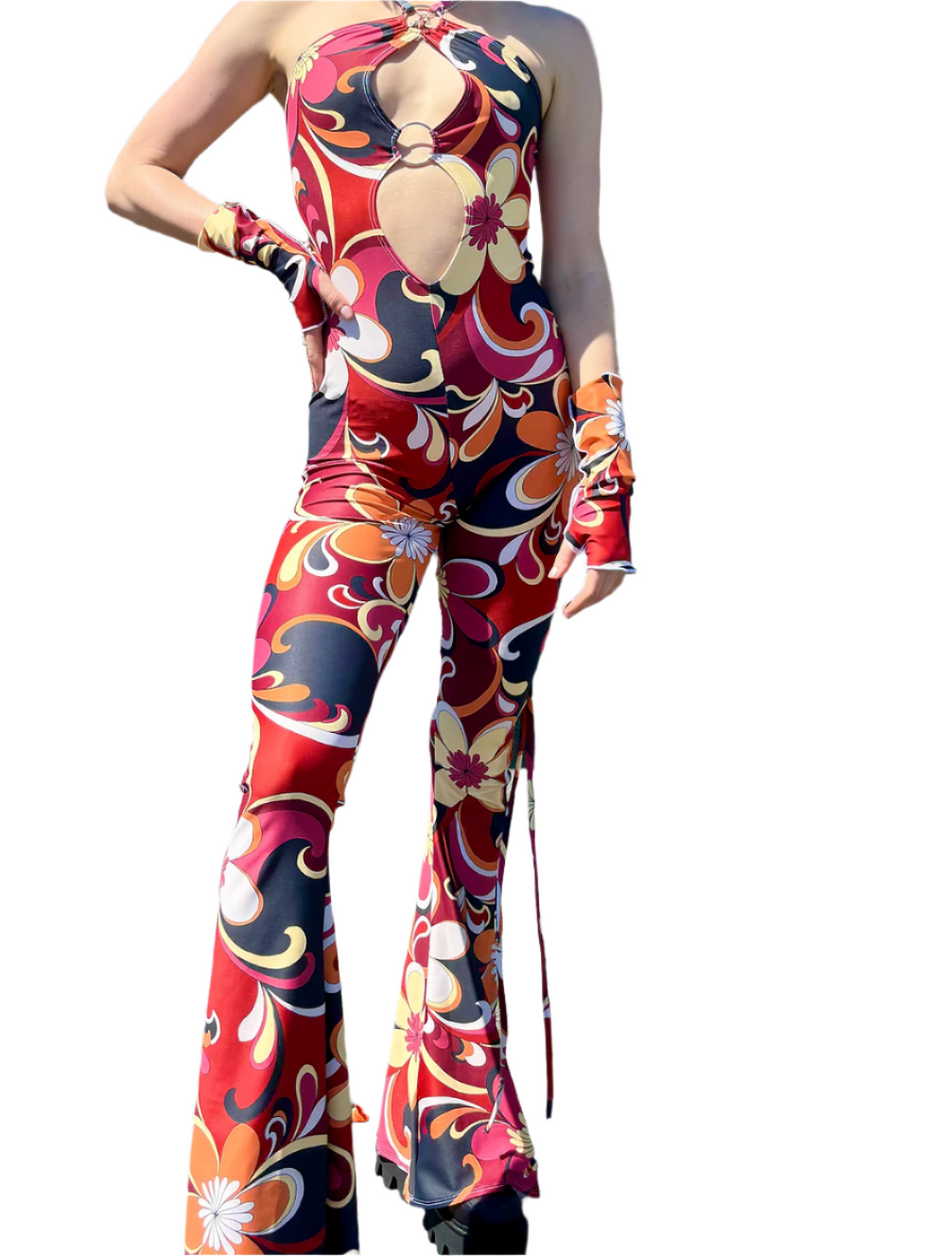 70s flower-power jumpsuit