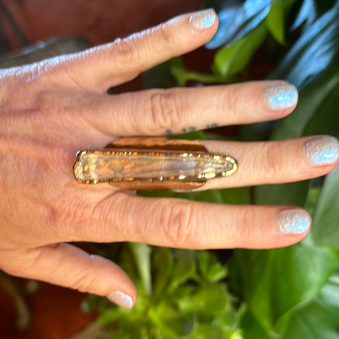 Angel Aura Lemurian Quartz Ring #2