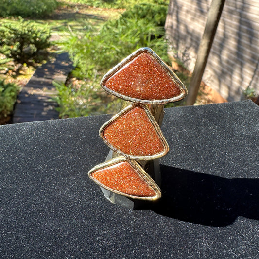 Triple Sunstone Ring