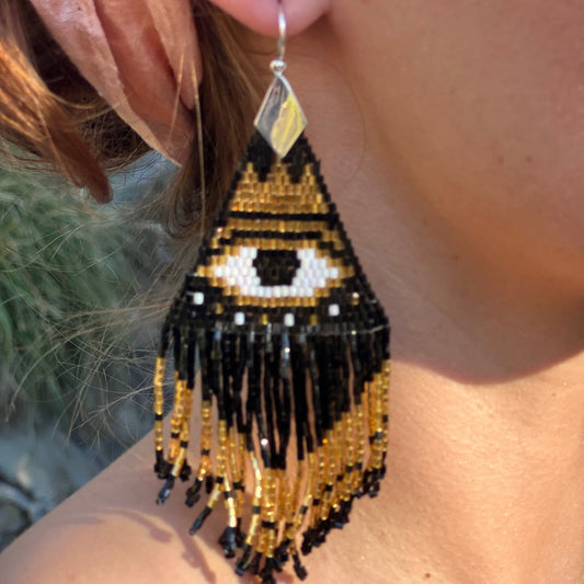 Evil Eye Beaded Earrings