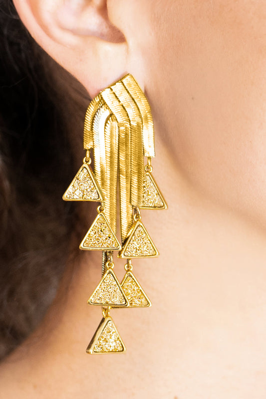 Disco Gold Chandelier Earrings