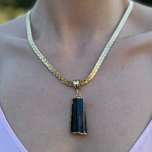 Black Tourmaline Pendant Necklace