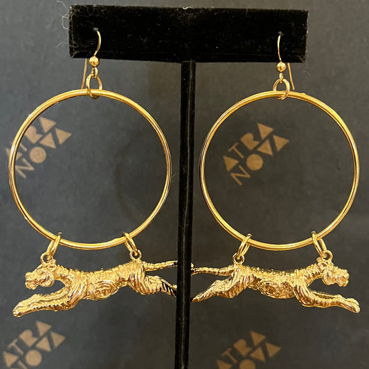 Tiger Hoops Earrings