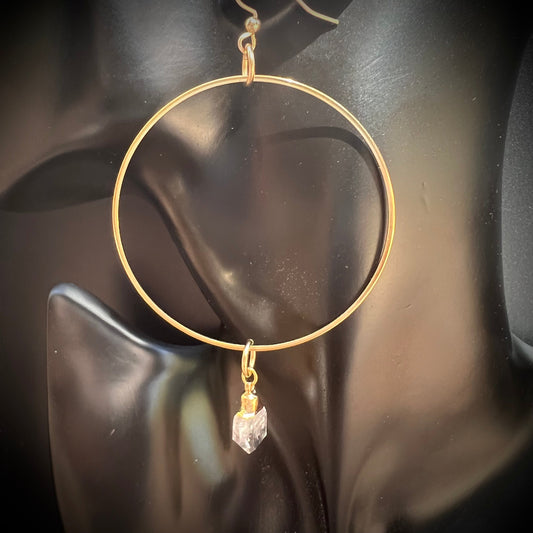 Herkimer Diamond Hoop Earrings