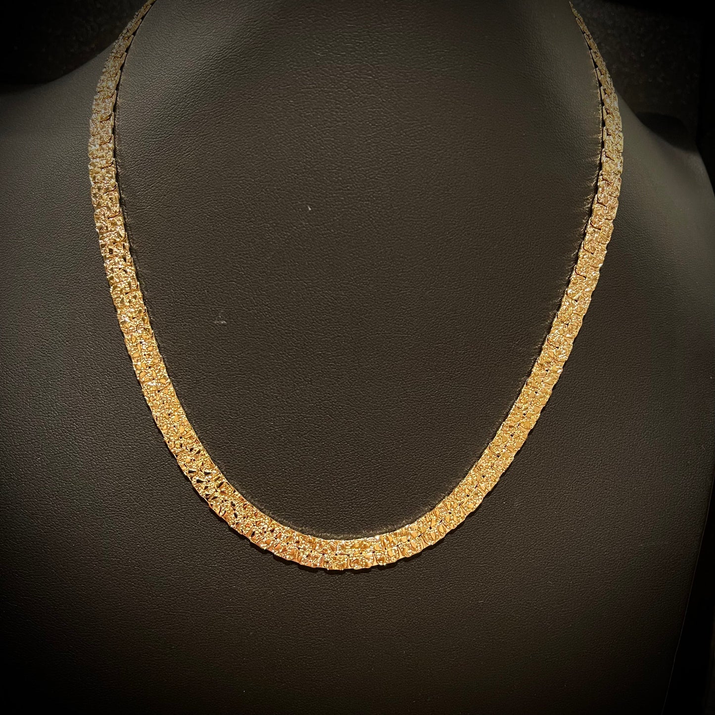 Flat Nugget Chain Necklace