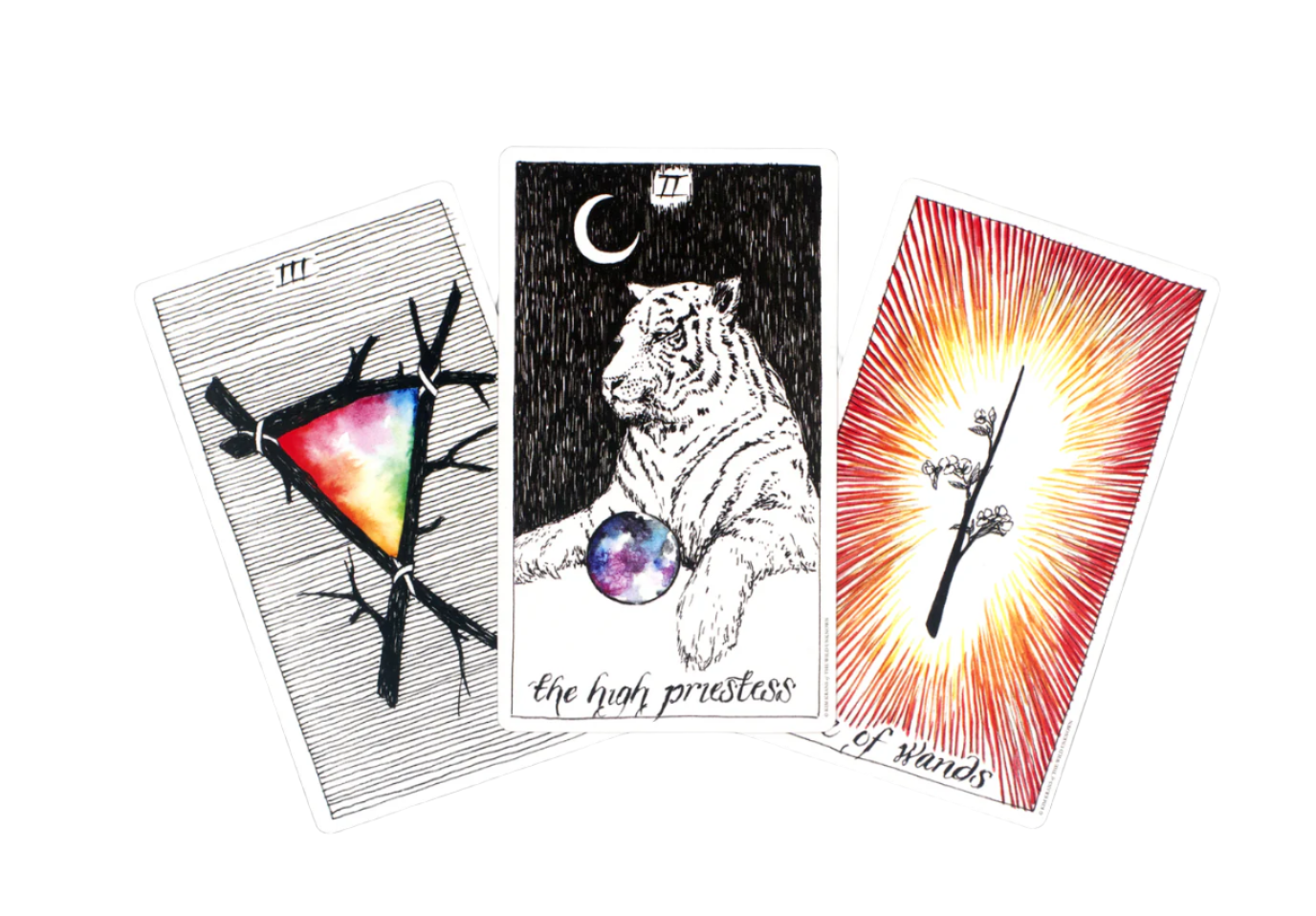 the wild unknown tarot deck showing the high priestess 