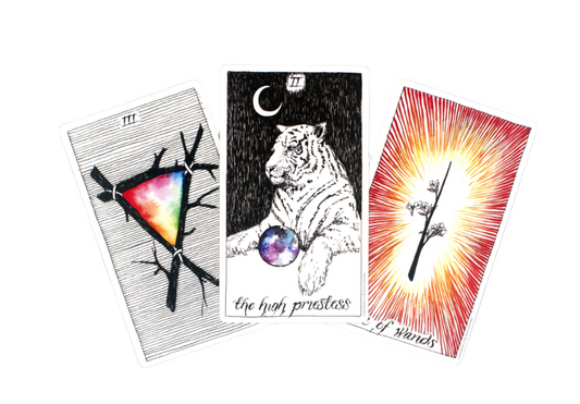 the wild unknown tarot deck showing the high priestess