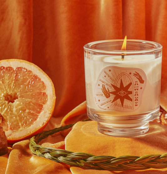 Citrus Retro Glass Candle
