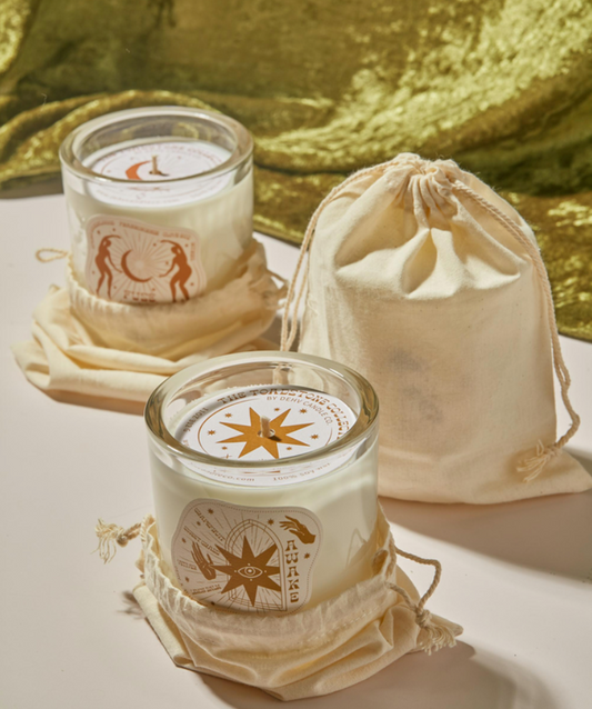 Citrus Retro Glass Candle
