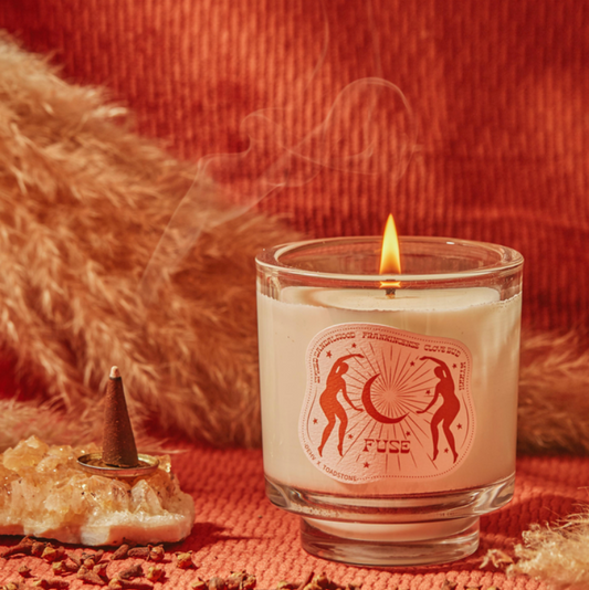 Smoky Retro Glass Candle | Sandalwood, Clove, Myrrh