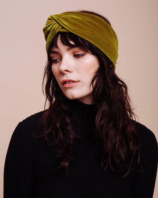 Chartreuse Velvet Headband