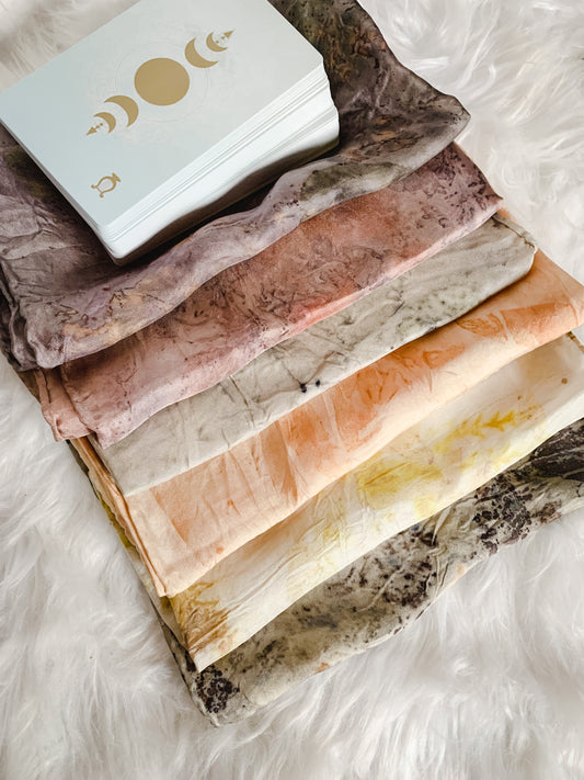Plant Dyed Silk Tarot Wrap