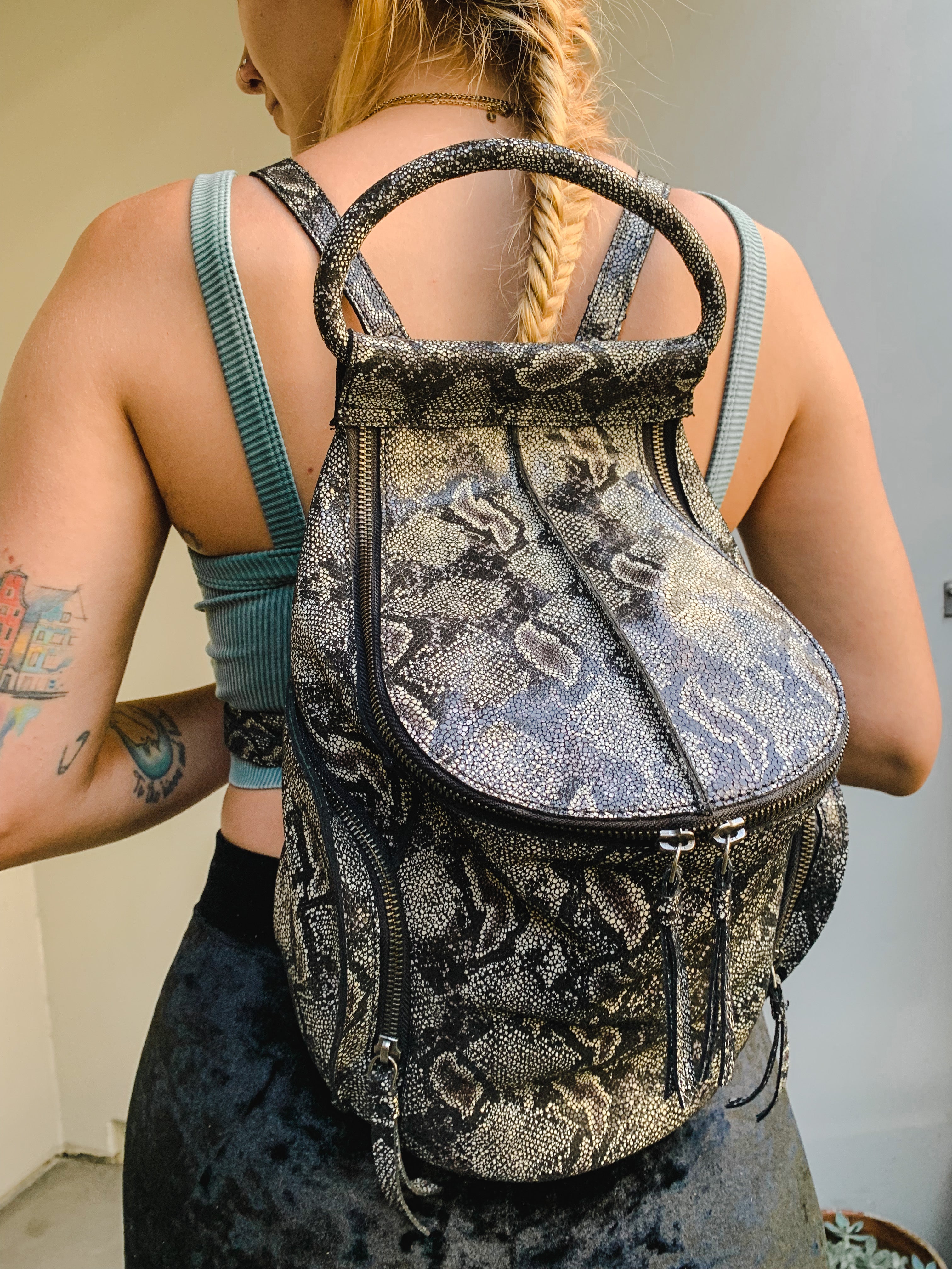 Snakeskin Backpack – Poppy California Shop