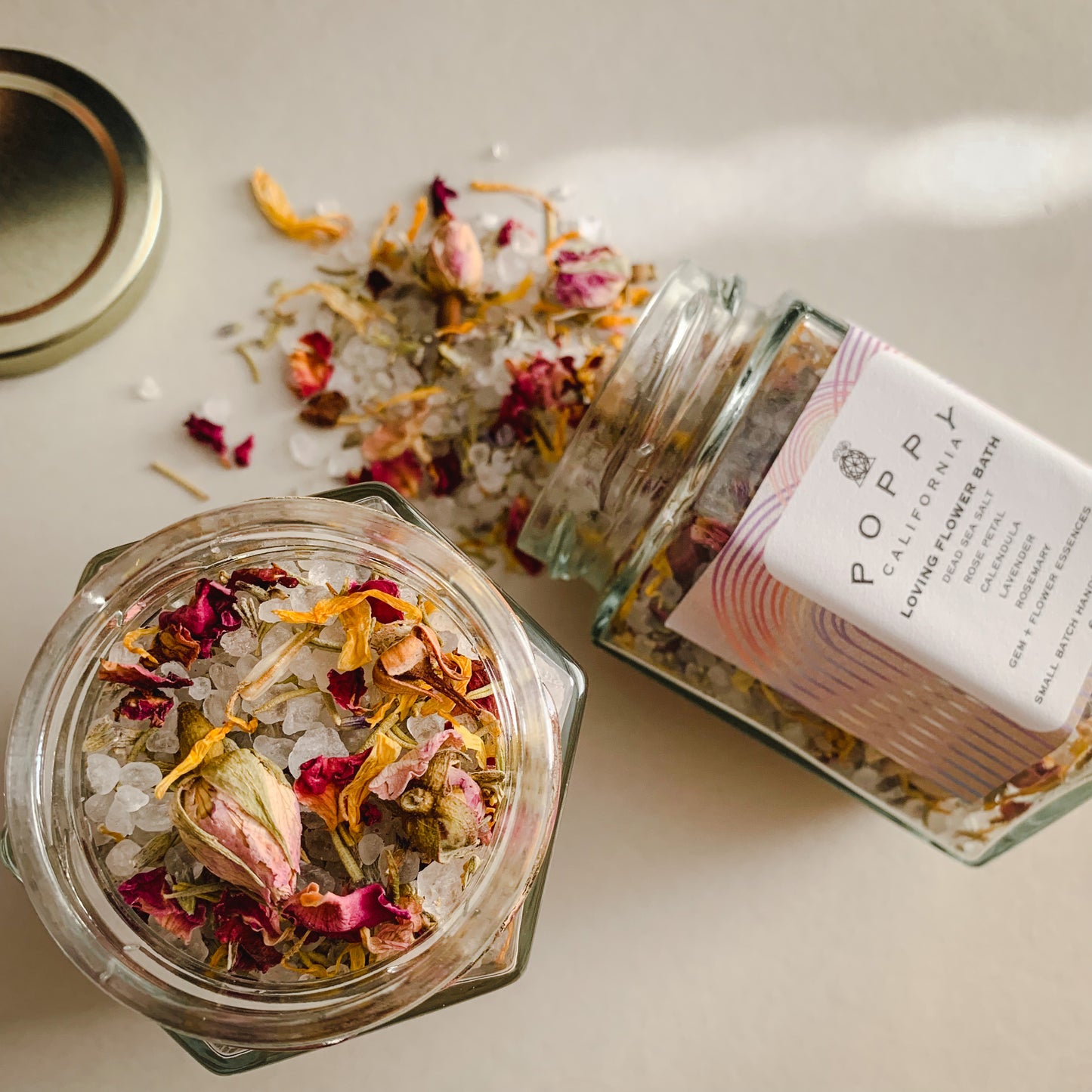 Loving Flower Bath Salt Jar