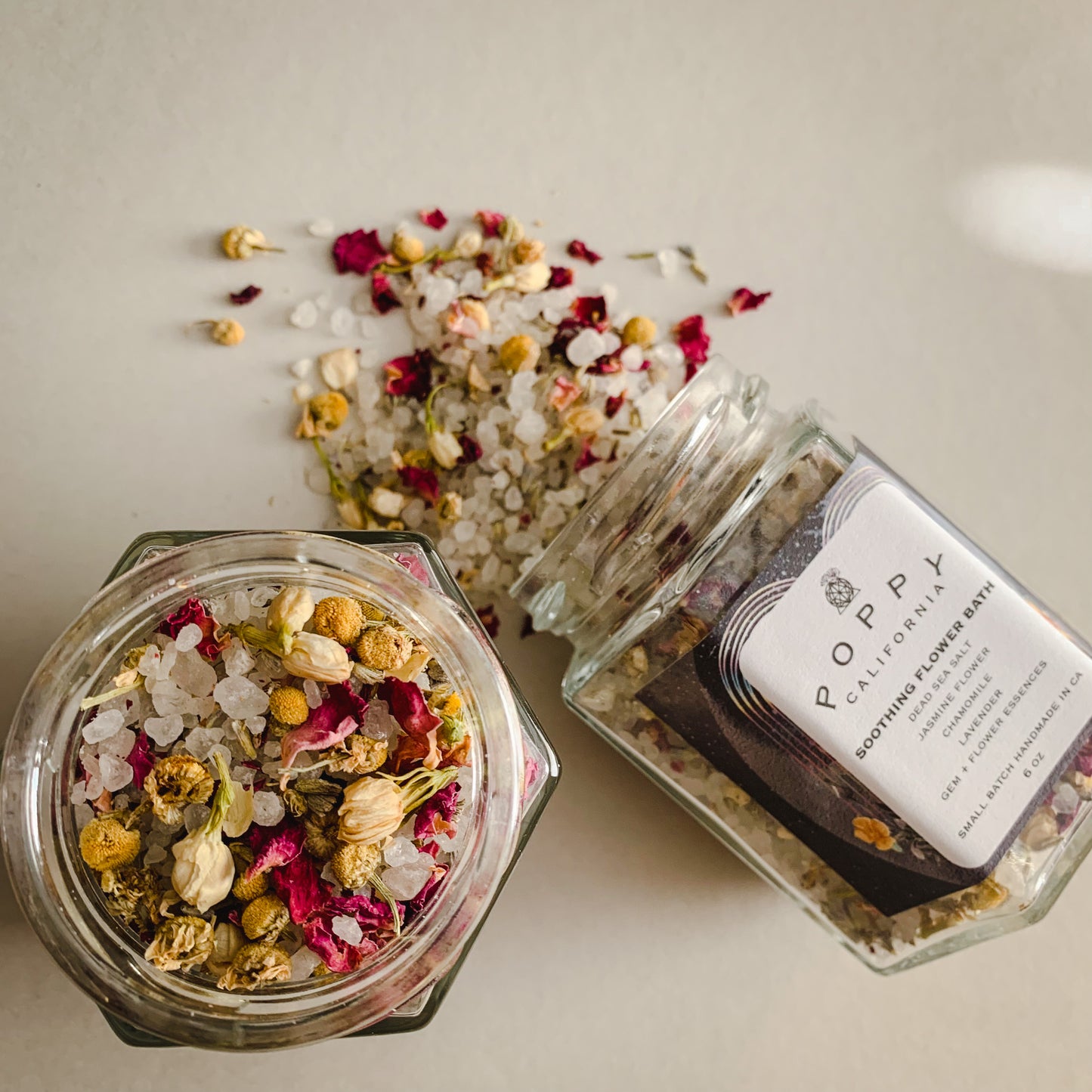 Soothing Flower Bath Salt Jar